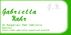 gabriella mahr business card